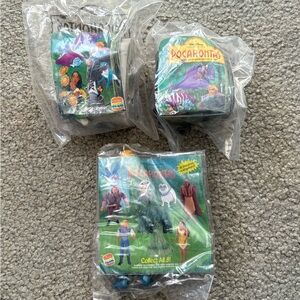Burger King Kids Meal Pocahontas  Vintage 1995 Lot Of Three Sealed New Toys